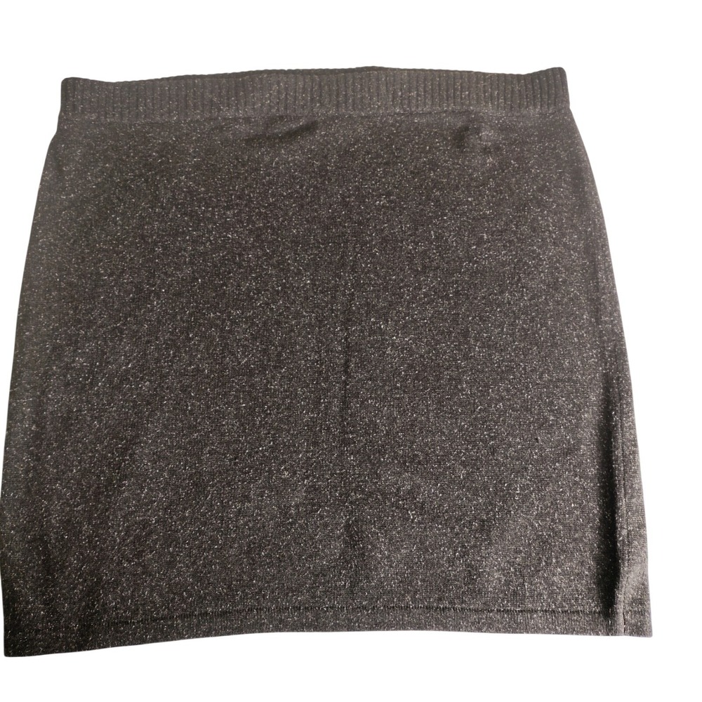 J. Jill Women's Skirt L black tweed 55% Silk 45% Cotton Skirt NWT - Picture 1 of 16